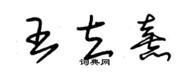 朱錫榮王立熹草書個性簽名怎么寫