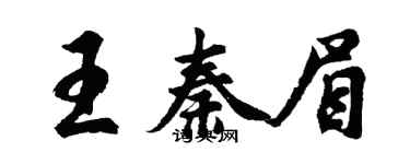 胡問遂王秦眉行書個性簽名怎么寫