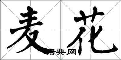 翁闓運麥花楷書怎么寫