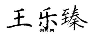 丁謙王樂臻楷書個性簽名怎么寫