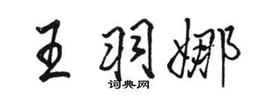 駱恆光王羽娜行書個性簽名怎么寫
