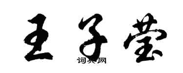 胡問遂王子瑩行書個性簽名怎么寫