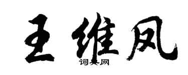 胡問遂王維鳳行書個性簽名怎么寫