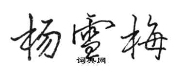 駱恆光楊雪梅行書個性簽名怎么寫