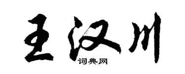 胡問遂王漢川行書個性簽名怎么寫