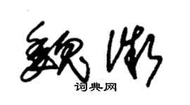 朱錫榮魏微草書個性簽名怎么寫