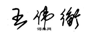 朱錫榮王偉衡草書個性簽名怎么寫