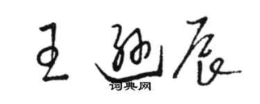 駱恆光王遜辰草書個性簽名怎么寫