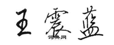 駱恆光王震藍行書個性簽名怎么寫