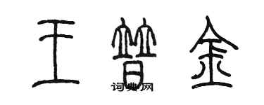 陳墨王普金篆書個性簽名怎么寫