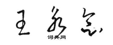 駱恆光王永念草書個性簽名怎么寫