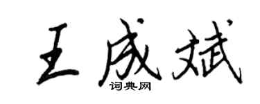 王正良王成斌行書個性簽名怎么寫