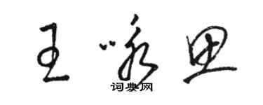 駱恆光王詠思草書個性簽名怎么寫