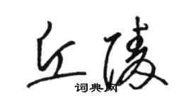 駱恆光丘陵草書個性簽名怎么寫