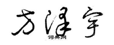 曾慶福方澤宇草書個性簽名怎么寫