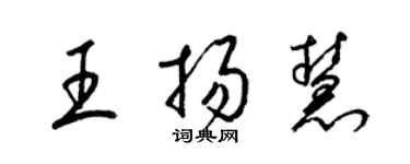 梁錦英王揚慧草書個性簽名怎么寫