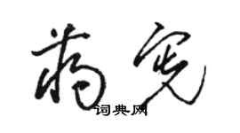 駱恆光蔣憲草書個性簽名怎么寫