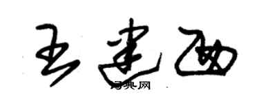 朱錫榮王建西草書個性簽名怎么寫