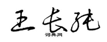 曾慶福王長純草書個性簽名怎么寫