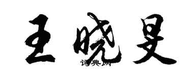 胡問遂王曉旻行書個性簽名怎么寫