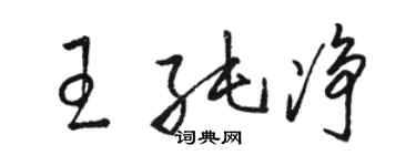 駱恆光王純淨草書個性簽名怎么寫