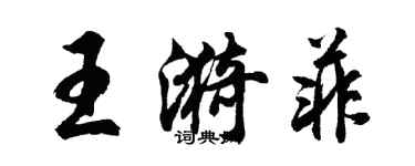 胡問遂王漪菲行書個性簽名怎么寫