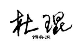 朱錫榮杜琨草書個性簽名怎么寫