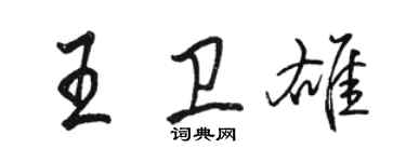 駱恆光王衛雄行書個性簽名怎么寫