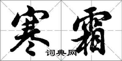 胡問遂寒霜行書怎么寫