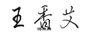 駱恆光王香艾行書個性簽名怎么寫