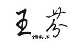 駱恆光王芬行書個性簽名怎么寫