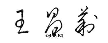 駱恆光王昌莉草書個性簽名怎么寫