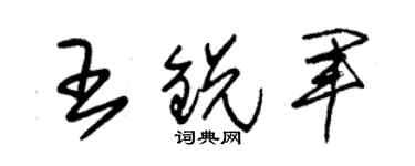 朱錫榮王銳軍草書個性簽名怎么寫
