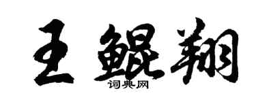 胡問遂王鯤翔行書個性簽名怎么寫