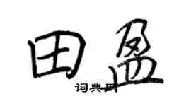 王正良田盈行書個性簽名怎么寫