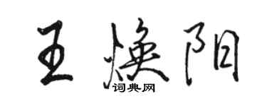 駱恆光王煥陽行書個性簽名怎么寫
