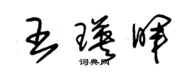 朱錫榮王瑛暉草書個性簽名怎么寫