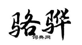 胡問遂駱驊行書個性簽名怎么寫