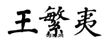 翁闓運王繁夷楷書個性簽名怎么寫