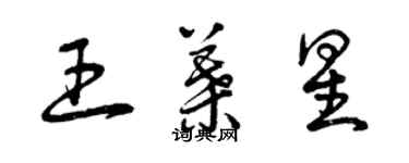 曾慶福王葉星草書個性簽名怎么寫