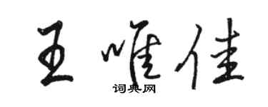 駱恆光王唯佳行書個性簽名怎么寫