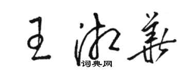 駱恆光王湘華草書個性簽名怎么寫