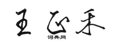 駱恆光王正禾行書個性簽名怎么寫