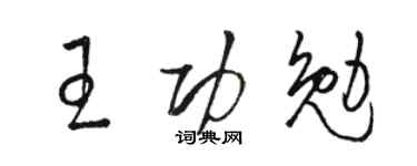 駱恆光王功勉草書個性簽名怎么寫