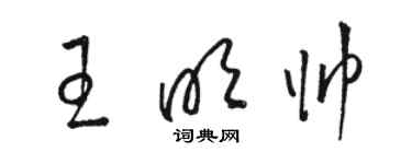 駱恆光王明帥草書個性簽名怎么寫