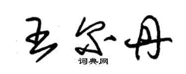 朱錫榮王爾丹草書個性簽名怎么寫