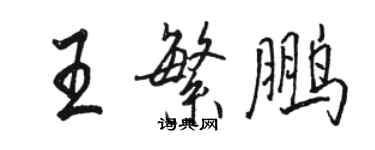 駱恆光王繁鵬行書個性簽名怎么寫