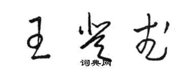 駱恆光王登武草書個性簽名怎么寫