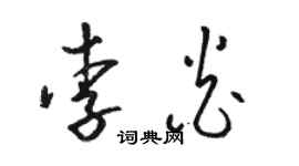 駱恆光李炎草書個性簽名怎么寫