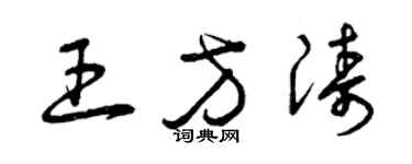 曾慶福王方濤草書個性簽名怎么寫